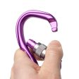 Maxbell Maxbell 23KN Climbing Carabiner Mountaineering D Type Metal Clip Purple Screw Lock Fashion