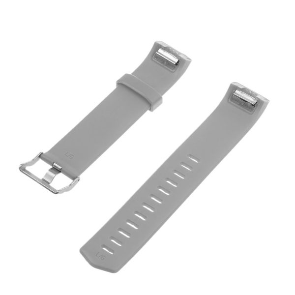 Maxbell Maxbell 3D Silicone Gel Wrist Band Strap +Buckle For Fitbit Charge 2 Bracelet Grey Online Sale