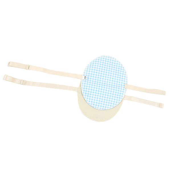 Maxbell Maxbell 1 Pair Washable Underarm Armpit Sweat Absorbing Pad Shields Light Blue Grid Fashion