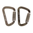 Maxbell Maxbell 1 Pair 30KN D-Ring Twist Auto Locking Rock Climbing Carabiner Rescue Grey Online