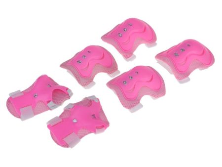 Maxbell Maxbell 6Pcs Skating Protective Gear Set Bicycle Skateboard Skate Roller Protector Pink Online now