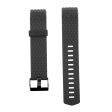 Maxbell Maxbell 3D Silicone Gel Wrist Band Strap +Buckle For Fitbit Charge 2 Bracelet Black For Cheap