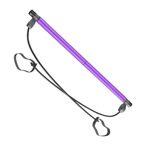 Maxbell Maxbell Portable Pilates Bar Gym Stick Exercise Resistance Band Fitness Purple Hot on Sale