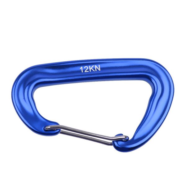 Maxbell Maxbell 12KN Aluminium Spring Clip Carabiner For Climbing Backpack Hook - Royalblue Fashion