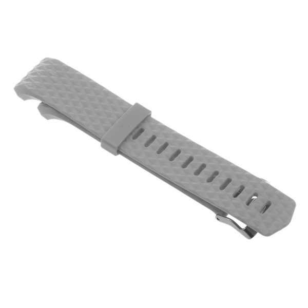 Maxbell Maxbell 3D Silicone Gel Wrist Band Strap +Buckle For Fitbit Charge 2 Bracelet Grey Online Sale