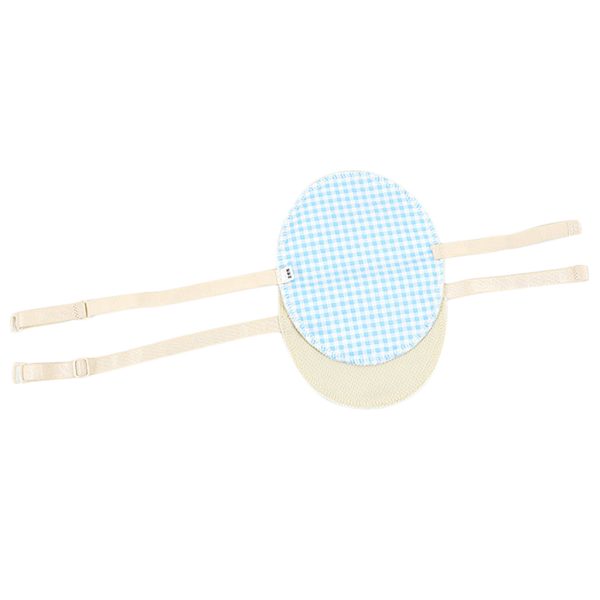 Maxbell Maxbell 1 Pair Washable Underarm Armpit Sweat Absorbing Pad Shields Light Blue Grid Fashion