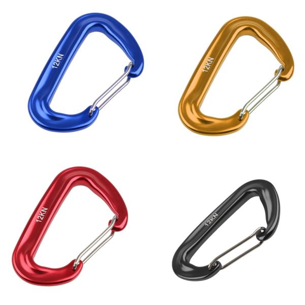 Maxbell Maxbell 12KN Aluminium Spring Clip Carabiner For Climbing Backpack Hook - Royalblue Fashion