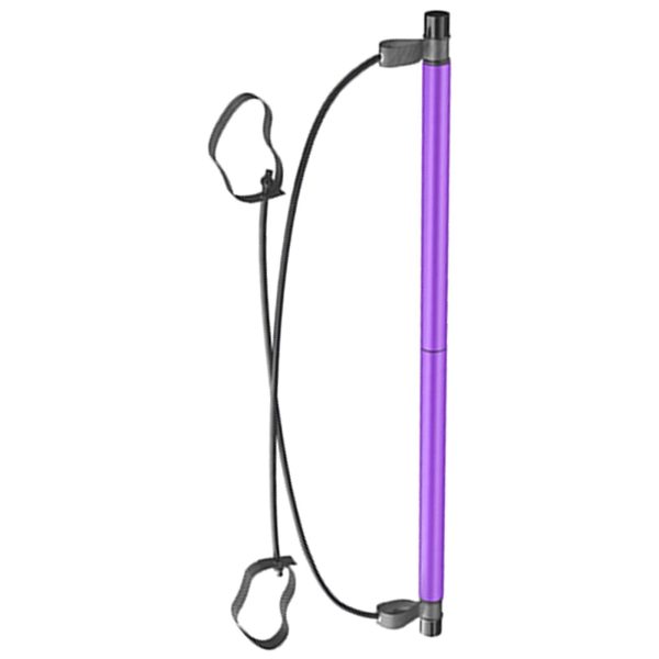 Maxbell Maxbell Portable Pilates Bar Gym Stick Exercise Resistance Band Fitness Purple Hot on Sale