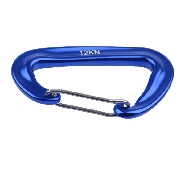 Maxbell Maxbell 12KN Aluminium Spring Clip Carabiner For Climbing Backpack Hook - Royalblue Fashion