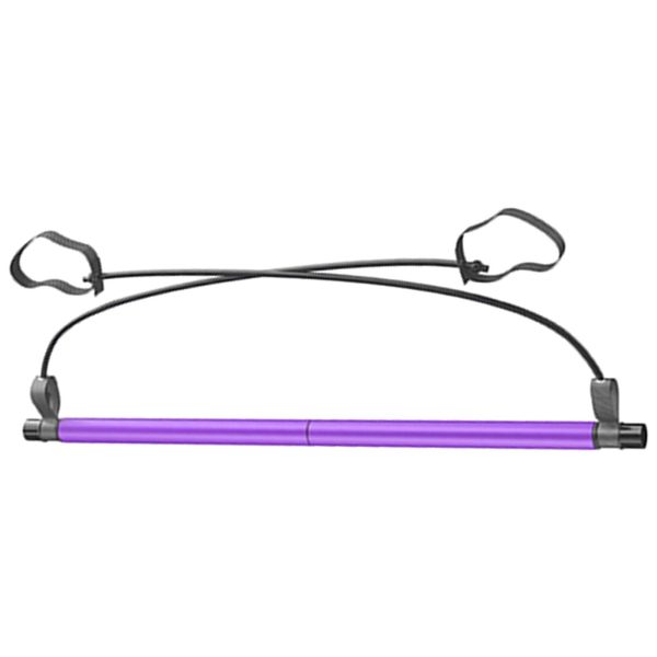 Maxbell Maxbell Portable Pilates Bar Gym Stick Exercise Resistance Band Fitness Purple Hot on Sale