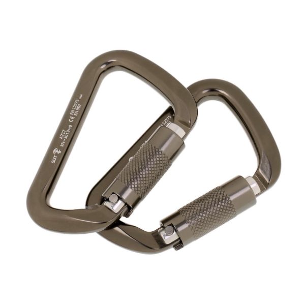 Maxbell Maxbell 1 Pair 30KN D-Ring Twist Auto Locking Rock Climbing Carabiner Rescue Grey Online