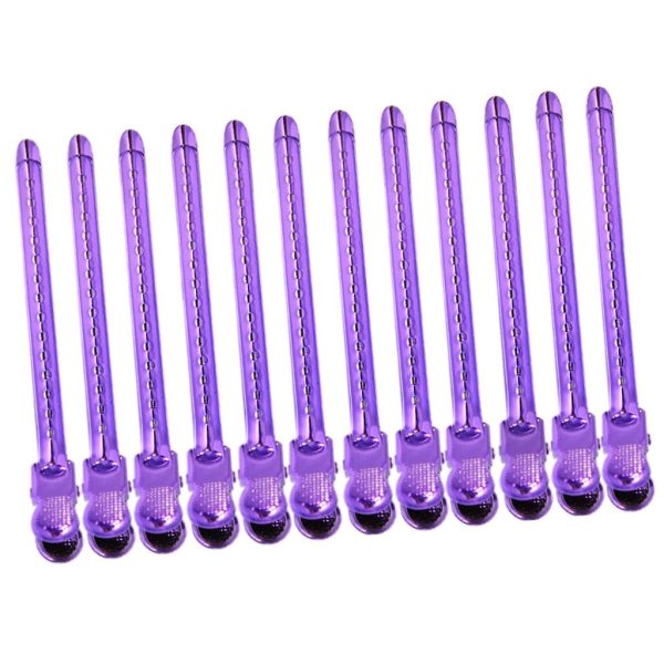 Maxbell Maxbell 14pcs Duckbill Clips 3.5   Curling Clip Grips for Hair Styling Makeup Purple For Cheap