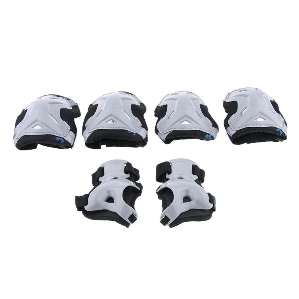 Maxbell Maxbell Kids Skate Scooter Cycling Protective Gear Knee Elbow Hand Pads Set Silver For Cheap