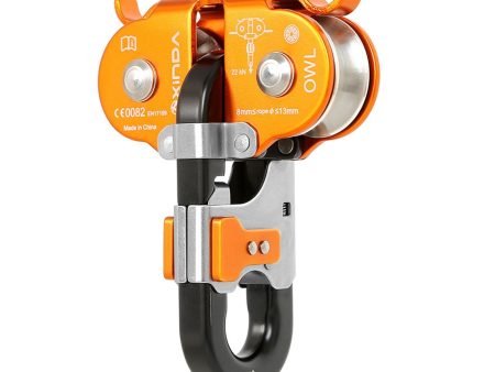 Maxbell Maxbell 22KN Zip Line Cable Trolley Fast Speed Dual Pulley Rigging System Orange Hot on Sale