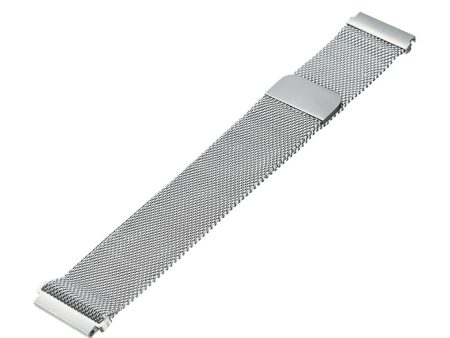 Maxbell Maxbell Universal Watch Mesh Loop Wrist Band Strap Magnetic Clasp Replacement Silver Discount