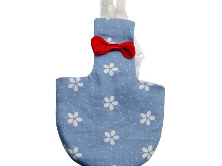 Maxbell Maxbell 1 Pc Blue Floral Print Adjustable Parrot Nappy Diaper with Hook and Loop M Online now