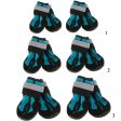 Maxbell Maxbell 4-Pack Pet Dog Reflective Rain Shoes Snow Boots with Rubber Anti Skid Sole S Blue Online now