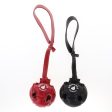 Maxbell Maxbell Pet Dog Puppy Toy Hollow Ball with Rope Handle Easy to Throw Black Hot on Sale