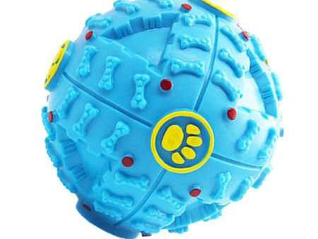 Maxbell Maxbell Pet Dog Interactive Squeaky Ball Feeding Food Ball Toy Puzzle Toy Blue - L on Sale