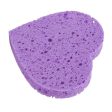 Maxbell Maxbell 5x Heart Shaped Face Cleansing Sponge Washing Pad Makeup Removal Puff Purple Online