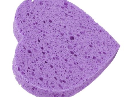 Maxbell Maxbell 5x Heart Shaped Face Cleansing Sponge Washing Pad Makeup Removal Puff Purple Online