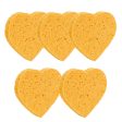 Maxbell Maxbell 5x Heart Shaped Face Cleansing Sponge Washing Pad Makeup Removal Puff Yellow Online