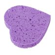 Maxbell Maxbell 5x Heart Shaped Face Cleansing Sponge Washing Pad Makeup Removal Puff Purple Online