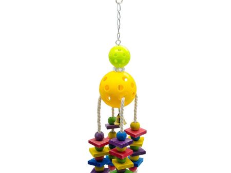 Maxbell Maxbell Parrot Hanging Toys Colorful Ball Block Pet Bird Bite Chewing Toy Style 2 Supply