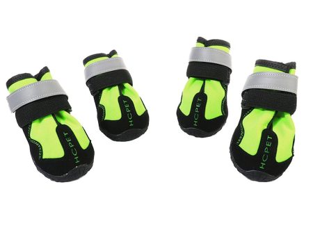 Maxbell Maxbell 4-Pack Pet Dog Reflective Rain Shoes Snow Boots Rubber Rugged Sole L Green Online