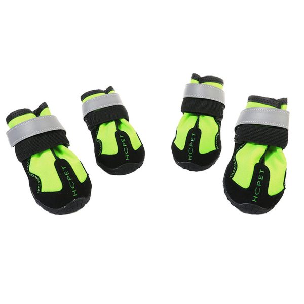 Maxbell Maxbell 4-Pack Pet Dog Reflective Rain Shoes Snow Boots Rubber Rugged Sole L Green Online