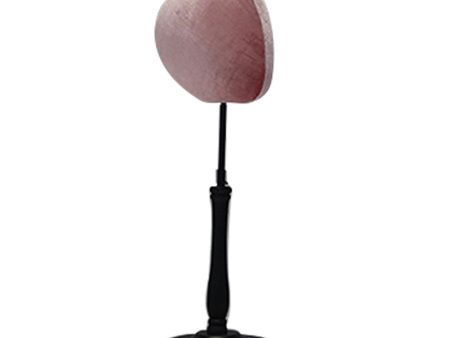 Maxbell Maxbell Adjustable Tabletop Hat Stand Mannequin Wig Cap Display Stand Bare Pink Supply