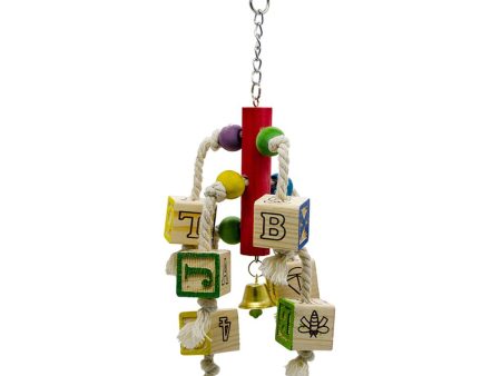 Maxbell Maxbell Bird Swing Toys Colorful Ball Block Pet Bird Bite Chewing Toy Style_5 Fashion