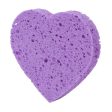 Maxbell Maxbell 5x Heart Shaped Face Cleansing Sponge Washing Pad Makeup Removal Puff Purple Online