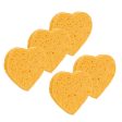 Maxbell Maxbell 5x Heart Shaped Face Cleansing Sponge Washing Pad Makeup Removal Puff Yellow Online