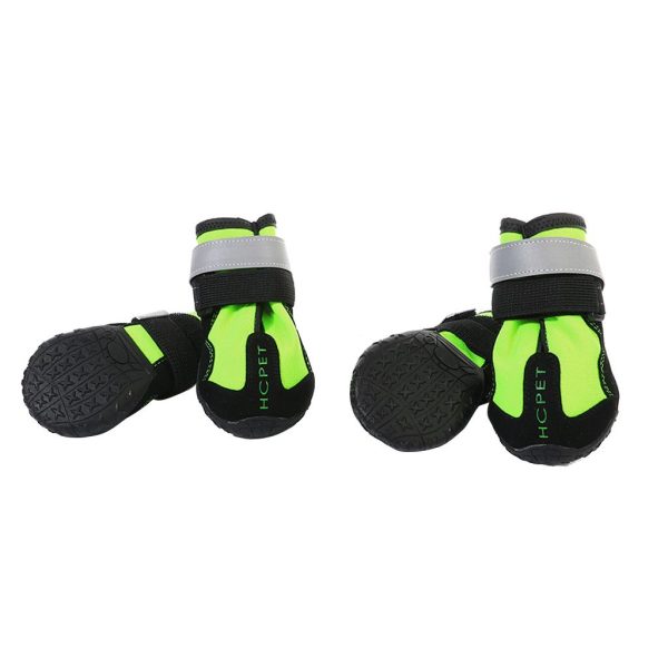 Maxbell Maxbell 4-Pack Pet Dog Reflective Rain Shoes Snow Boots Rubber Rugged Sole L Green Online