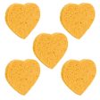 Maxbell Maxbell 5x Heart Shaped Face Cleansing Sponge Washing Pad Makeup Removal Puff Yellow Online