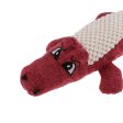 Maxbell Maxbell Pet Sound Cat Dog Squeaky Chew Toy Biting Toy Simulation Crocodile Red Discount