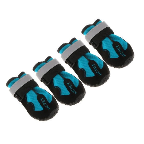 Maxbell Maxbell 4-Pack Pet Dog Reflective Rain Shoes Snow Boots with Rubber Anti Skid Sole S Blue Online now