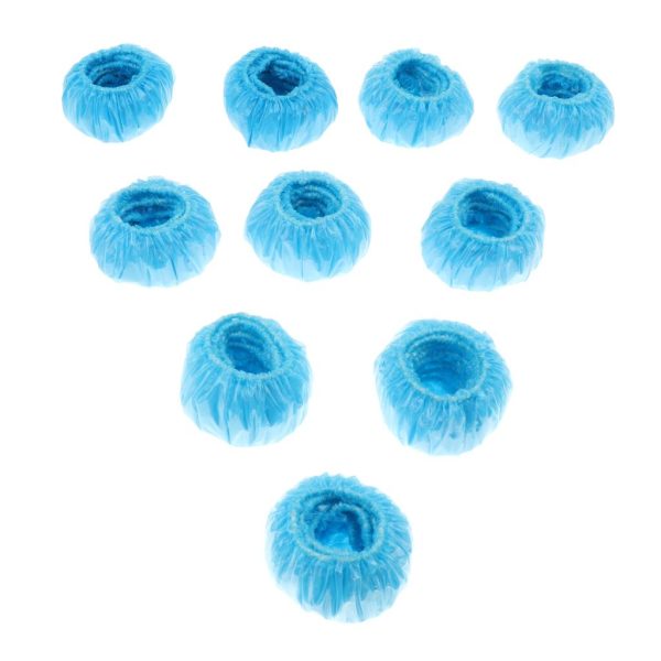 Maxbell Maxbell 100 Pieces Disposable Kids Baby Bath Ear Protectors Covers Earmuffs Blue Supply