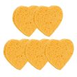 Maxbell Maxbell 5x Heart Shaped Face Cleansing Sponge Washing Pad Makeup Removal Puff Yellow Online