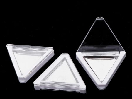 Maxbell Maxbell 3pcs Triangle Empty Makeup Eyeshadow Palette DIY Blush Lip Gloss Powder Case Sale